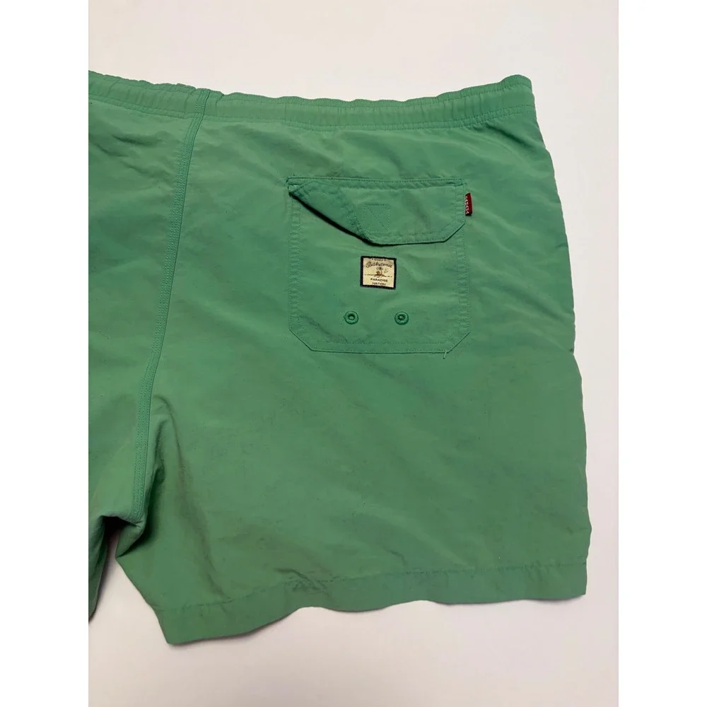 Tommy Bahama Swim Trunks Mens XL Green Marlin Logo Mesh Lined Nylon Shorts